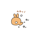 ラブリーうさうさ オレンジ まろん（個別スタンプ：14）