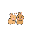 ラブリーうさうさ オレンジ まろん（個別スタンプ：39）
