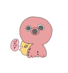 タコになつくヒヨコ（個別スタンプ：17）
