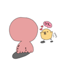 タコになつくヒヨコ（個別スタンプ：26）