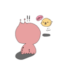タコになつくヒヨコ（個別スタンプ：27）