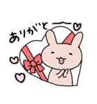 うさぎとひつじのゆるい日常（個別スタンプ：3）