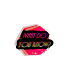 WHAT is the word（個別スタンプ：12）