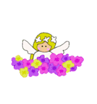 かわいい天使とお花と蝶など（個別スタンプ：2）
