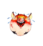 Watercolor Piggies（個別スタンプ：3）