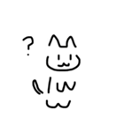 無感情ねこ(白)（個別スタンプ：11）