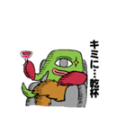 ワンコとおかしな生き物たち（個別スタンプ：6）