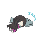 Little girl ＆Salmon（個別スタンプ：8）