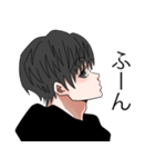 黒パーカーのクロくん（個別スタンプ：12）