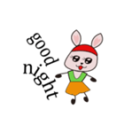 Cute Red Hat Rabbit（個別スタンプ：2）