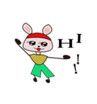 Cute Red Hat Rabbit（個別スタンプ：8）