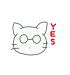 同じようで同じじゃないメガネねこ（個別スタンプ：7）