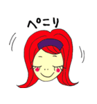 カラフルヘアメイクガールズ（個別スタンプ：8）
