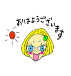 カラフルヘアメイクガールズ（個別スタンプ：9）