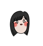 long chinned girl（個別スタンプ：14）