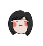 long chinned girl（個別スタンプ：17）