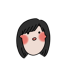 long chinned girl（個別スタンプ：19）