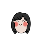 long chinned girl（個別スタンプ：34）