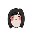 long chinned girl（個別スタンプ：35）