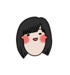 long chinned girl（個別スタンプ：37）