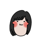 long chinned girl（個別スタンプ：38）