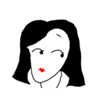 monochrome people（個別スタンプ：3）