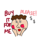 she has curl hair（個別スタンプ：10）