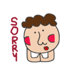 she has curl hair（個別スタンプ：12）