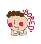 she has curl hair（個別スタンプ：23）