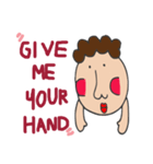 she has curl hair（個別スタンプ：33）