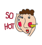 she has curl hair（個別スタンプ：36）