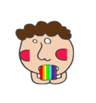 she has curl hair（個別スタンプ：40）
