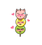 Cute Kitty Dango Trio（個別スタンプ：18）