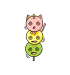 Cute Kitty Dango Trio（個別スタンプ：21）