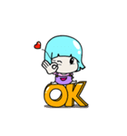 A cute little girl, PPorong (English)（個別スタンプ：1）