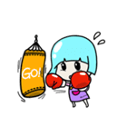 A cute little girl, PPorong (English)（個別スタンプ：3）