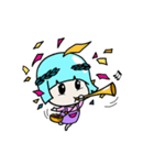 A cute little girl, PPorong (English)（個別スタンプ：24）