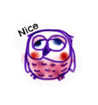 カラフルなフクロウで返事（個別スタンプ：1）