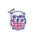 カラフルなフクロウで返事（個別スタンプ：2）