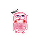 カラフルなフクロウで返事（個別スタンプ：3）