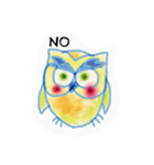 カラフルなフクロウで返事（個別スタンプ：7）