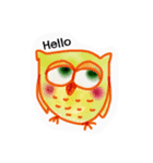 カラフルなフクロウで返事（個別スタンプ：10）