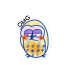 カラフルなフクロウで返事（個別スタンプ：13）