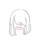 顔で察してください（個別スタンプ：14）