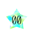 数字スタンプ（星）（個別スタンプ：1）