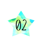 数字スタンプ（星）（個別スタンプ：3）