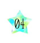 数字スタンプ（星）（個別スタンプ：5）