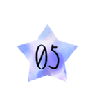 数字スタンプ（星）（個別スタンプ：6）