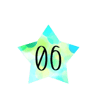 数字スタンプ（星）（個別スタンプ：7）
