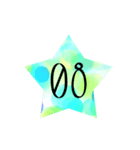 数字スタンプ（星）（個別スタンプ：9）